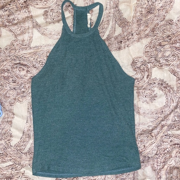 Full Tilt Tops - Full Tilt/Tilly’s Teal Fleece Tank Top